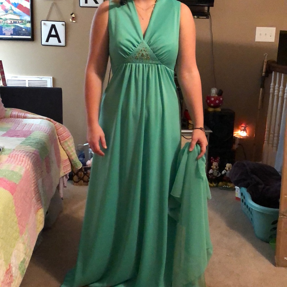 Green formal dress